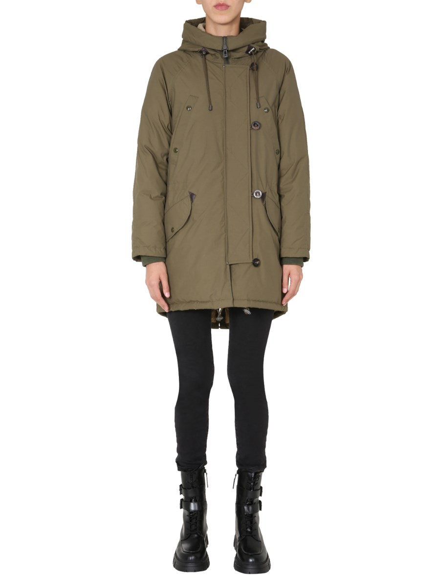 BELSTAFF - SCOUT CAN HOODED PARKA WITH SHEARLING DETAILS - Eleonora  Bonucci