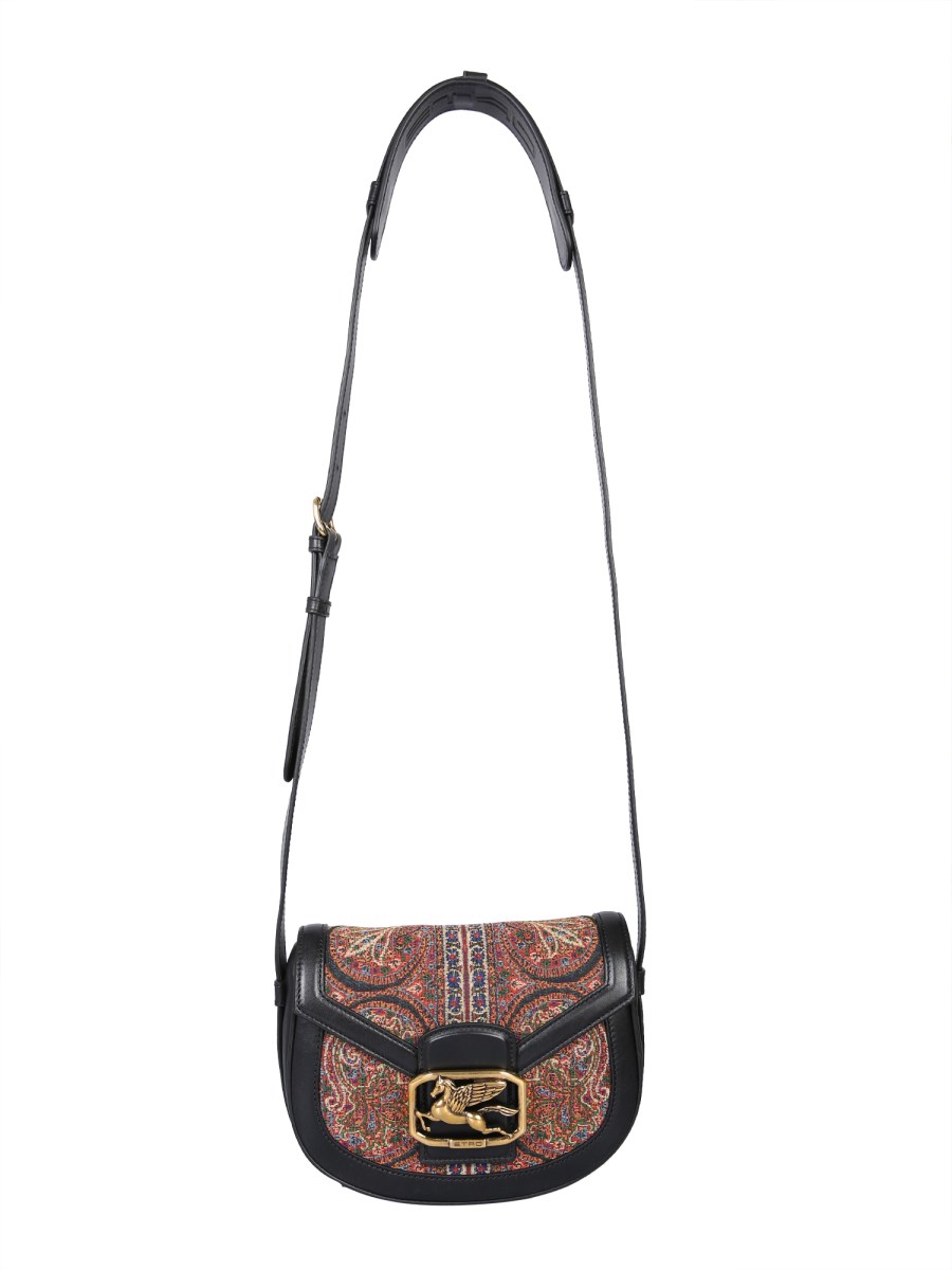 Etro Pegaso Paisley Printed Leather Shoulder Bag