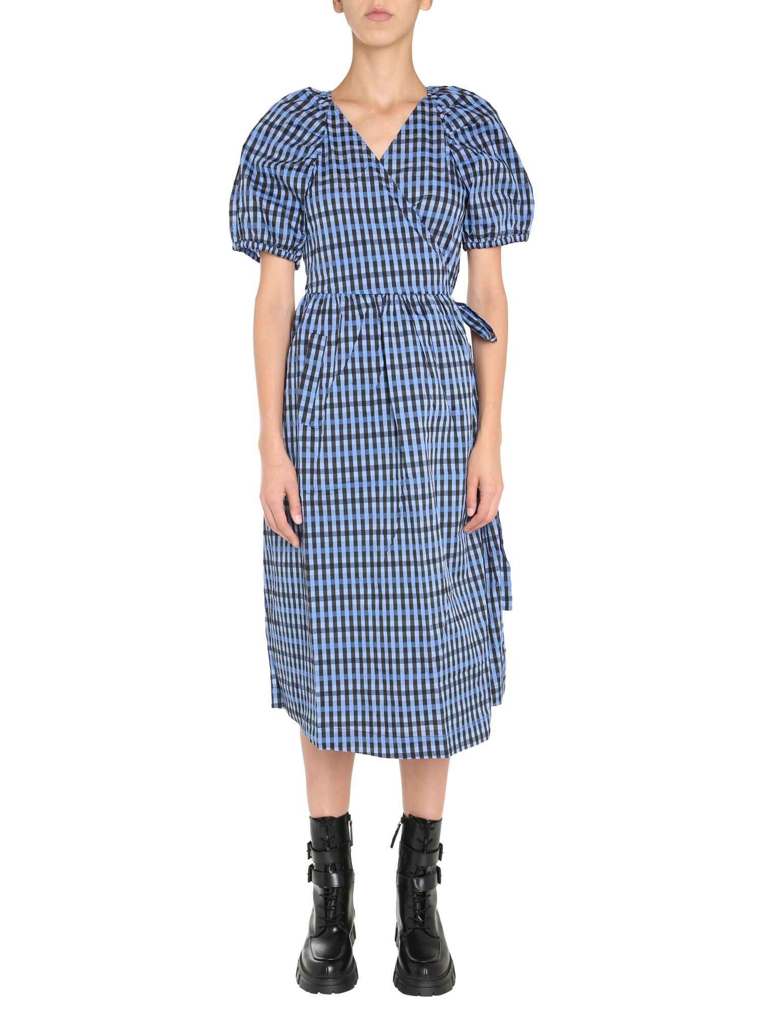 baum und pferdgarten v-neck dress