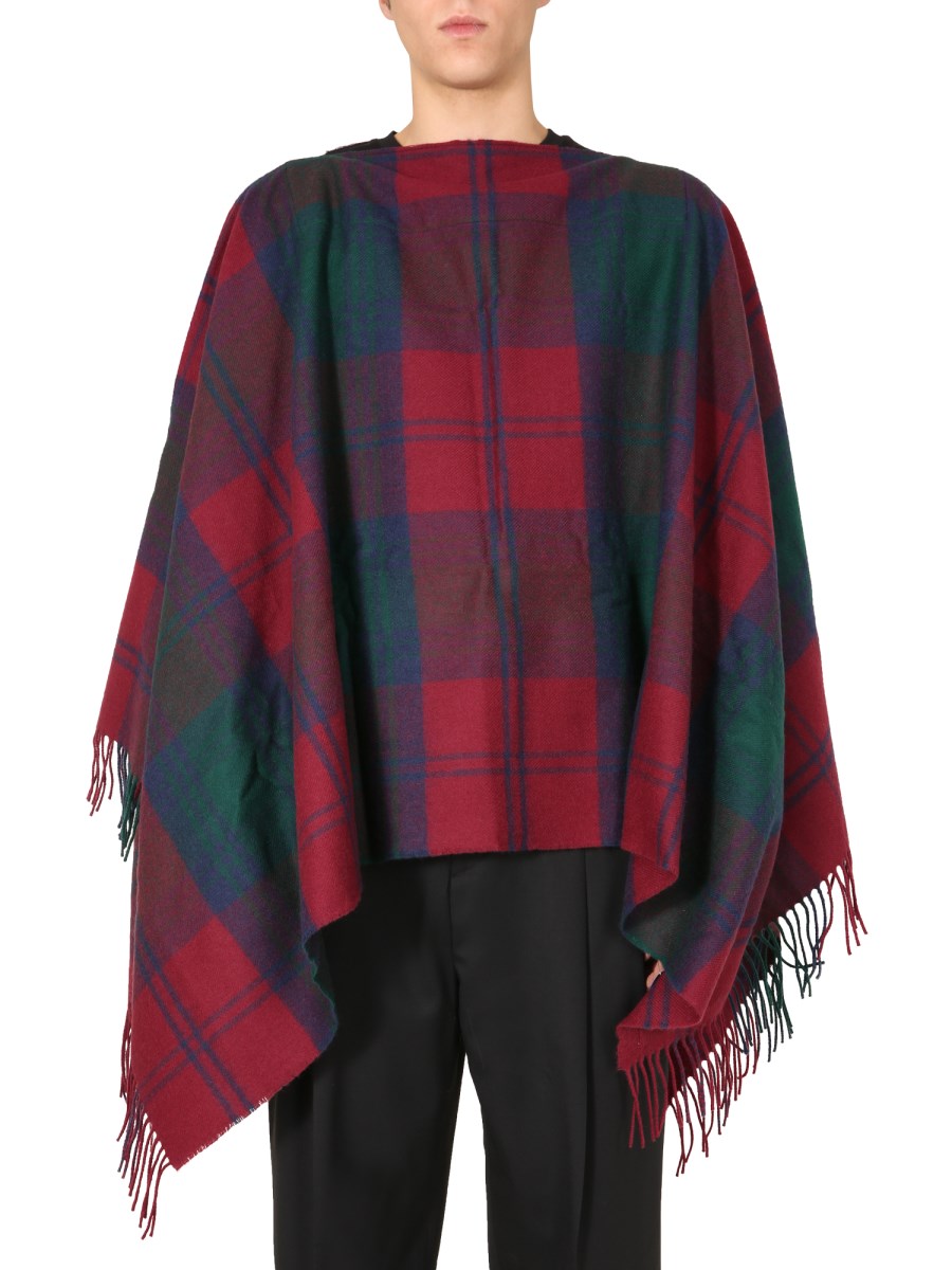 COMME DES GARCONS SHIRT - PONCHO CHECKED WOOL SCARF - Eleonora Bonucci