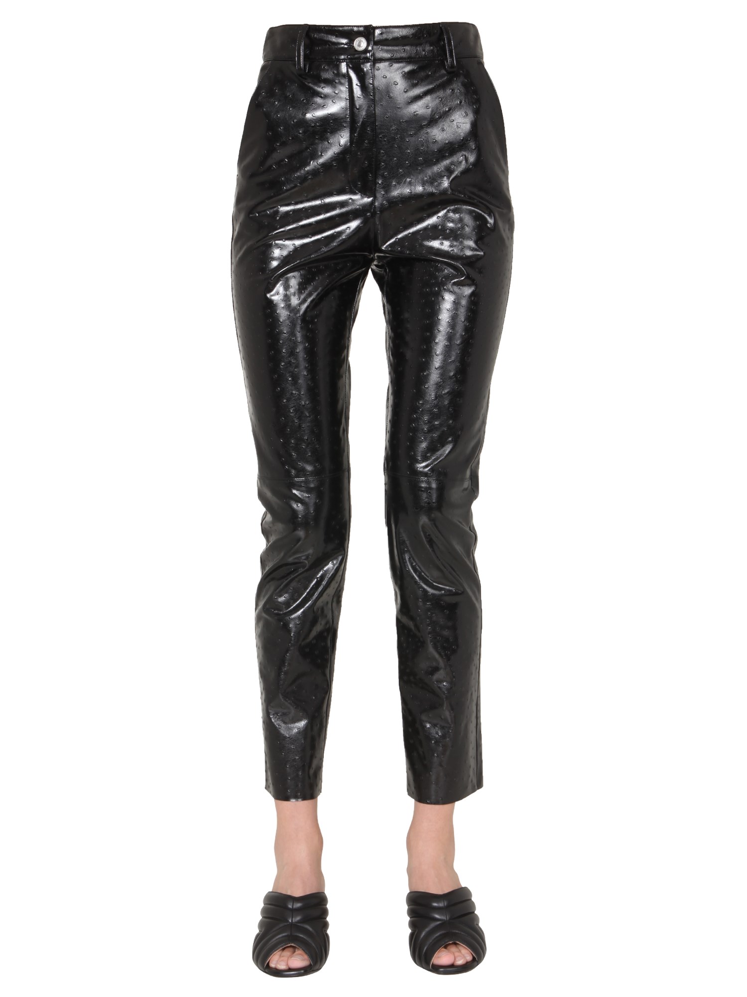 msgm faux leather pants