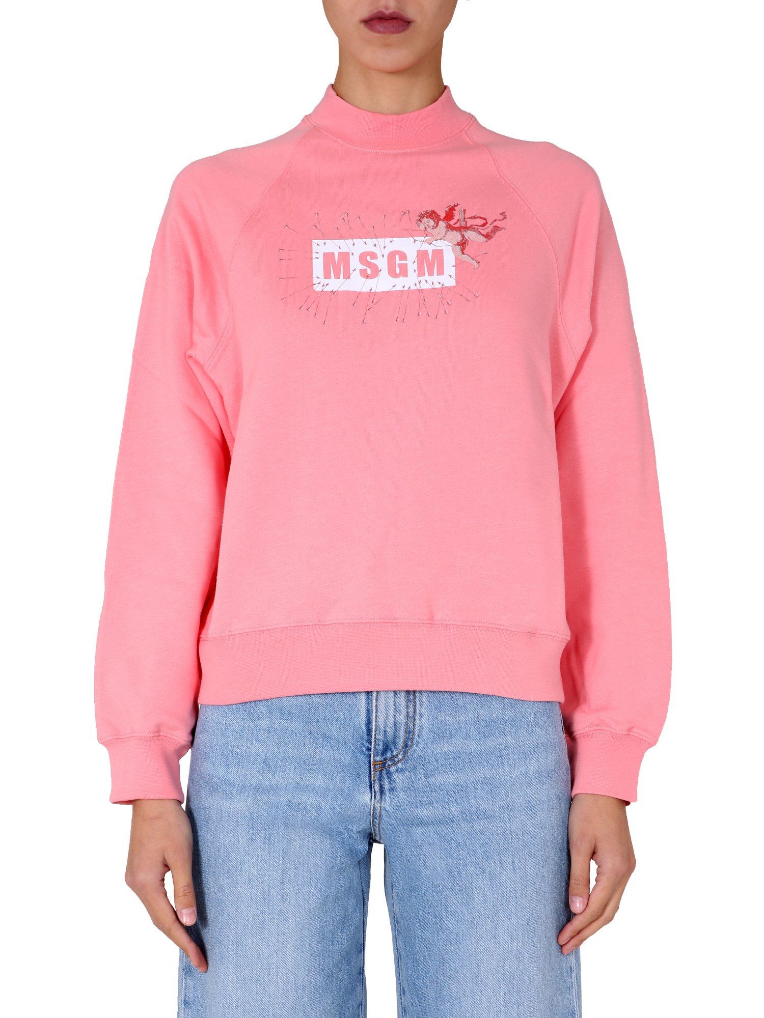 msgm high neck sweatshirt