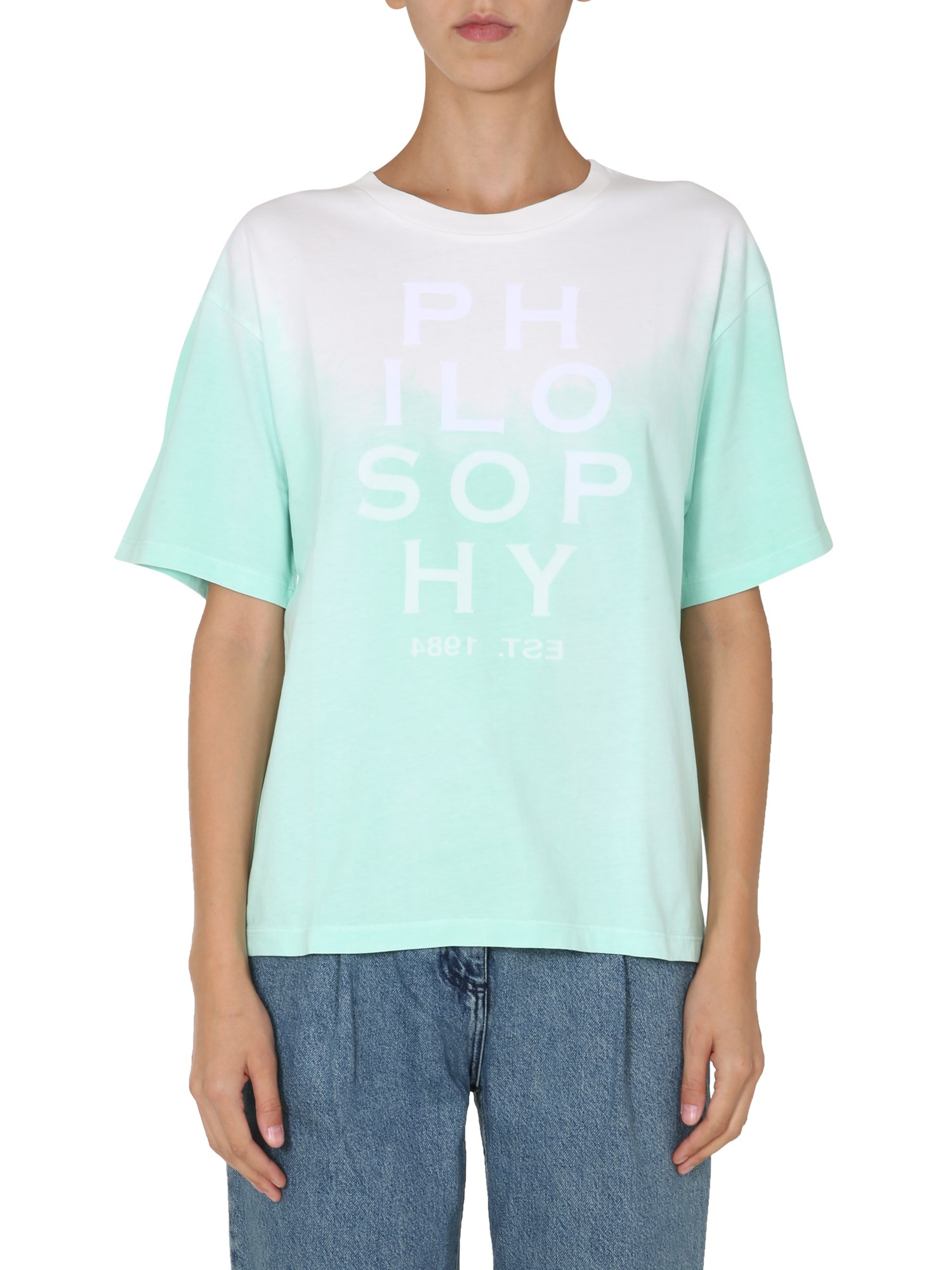 Shop Philosophy Di Lorenzo Serafini Crew Neck T-shirt In Green