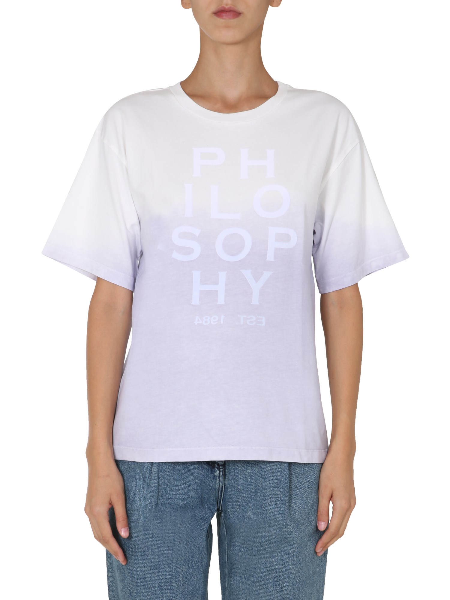 Shop Philosophy Di Lorenzo Serafini Crew Neck T-shirt In White
