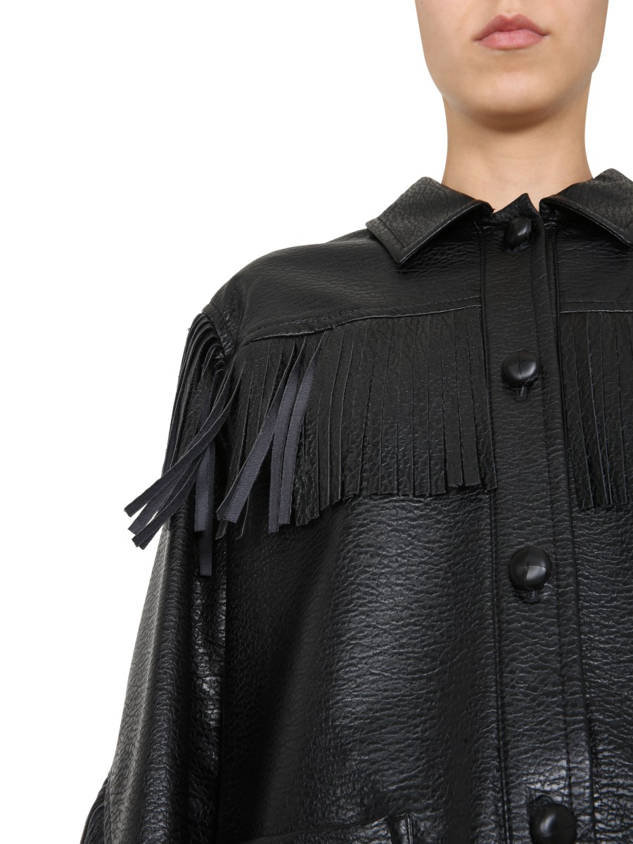 PHILOSOPHY DI LORENZO SERAFINI - OVERSIZE FIT FAUX LEATHER