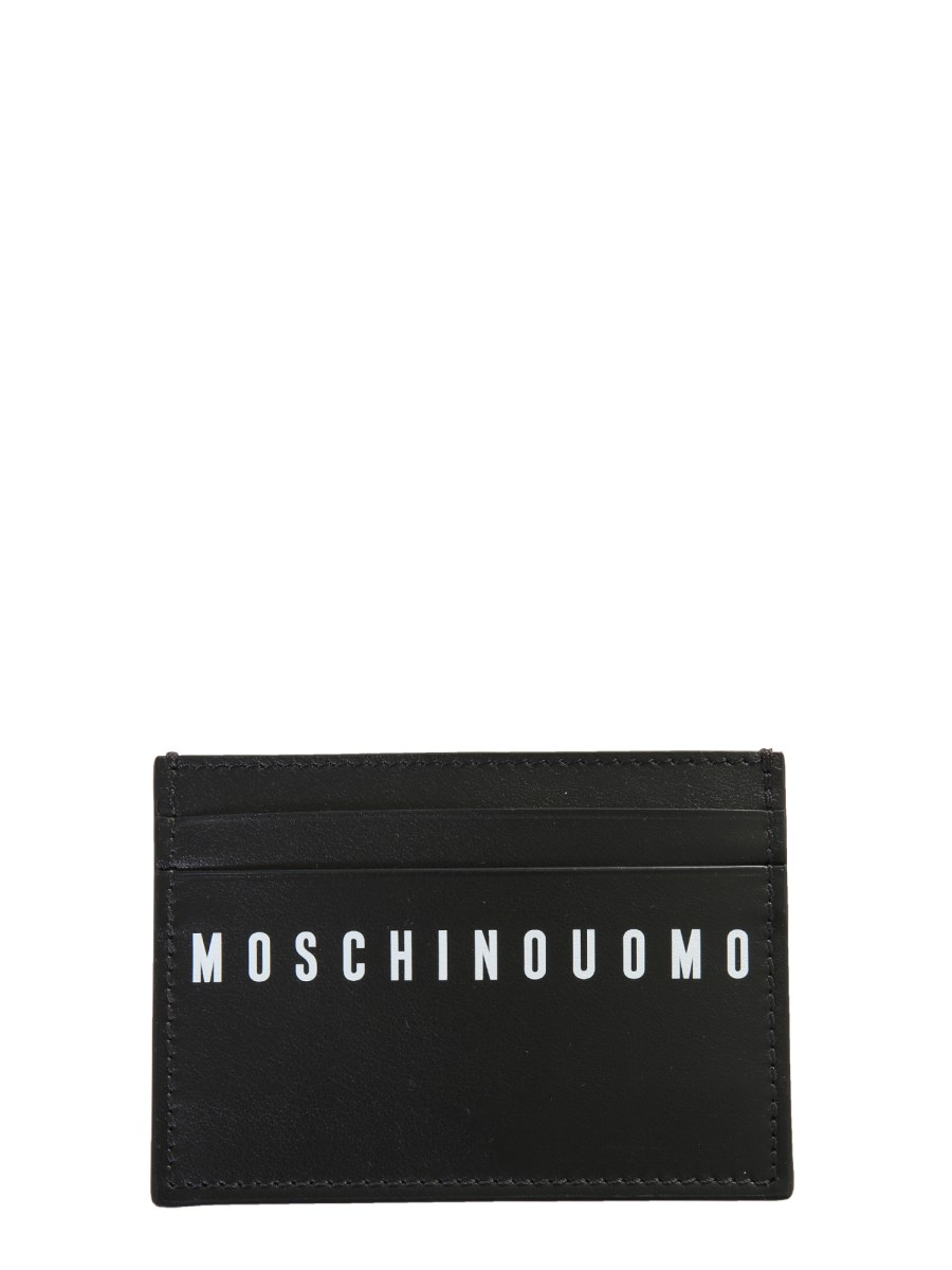 MOSCHINO LEATHER CARD HOLDER WITH LOGO Eleonora Bonucci