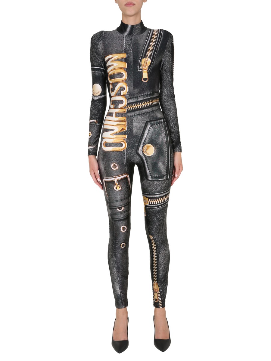 MOSCHINO ONE PIECE LYCRA SUIT WITH MACRO BIKER PRINT Eleonora Bonucci