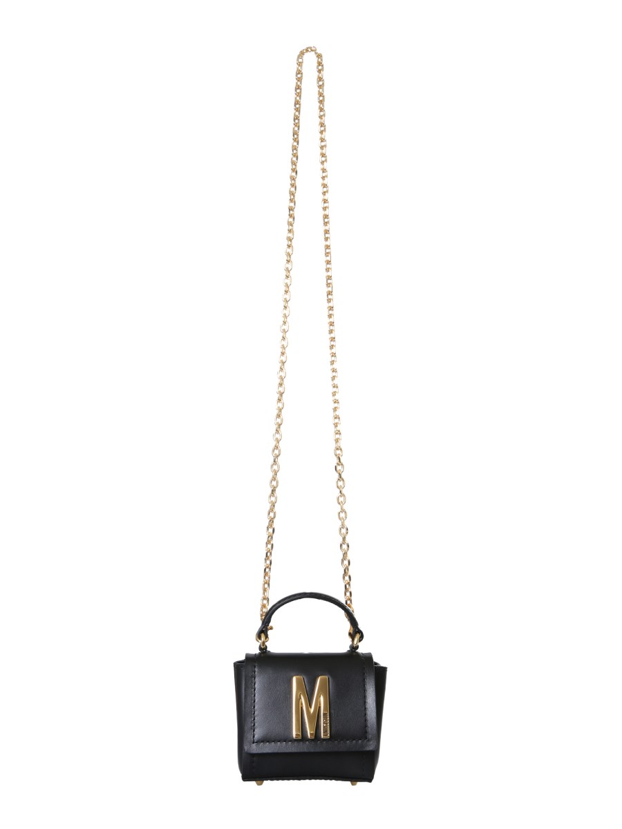 MOSCHINO MICRO BAG WITH LEATHER LOGO Eleonora Bonucci