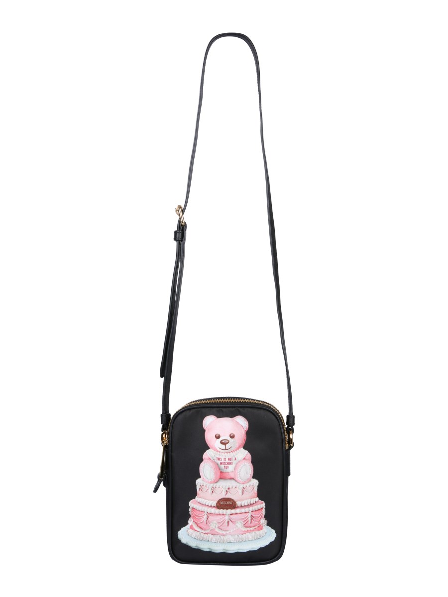 Moschino Teddy Bear Top Handle Bag in Metallic