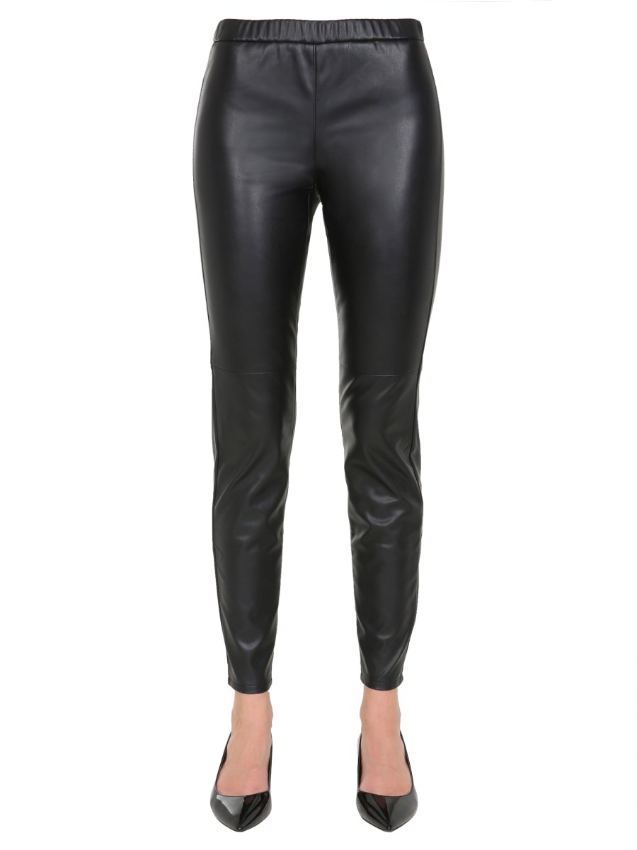 MICHAEL Michael Kors Faux Leather LEGGINGS in Grey