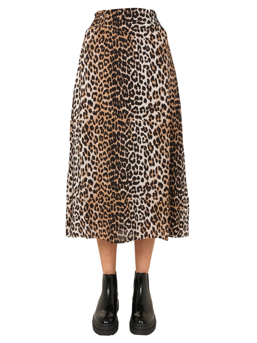 Leopard skirt outlet ganni