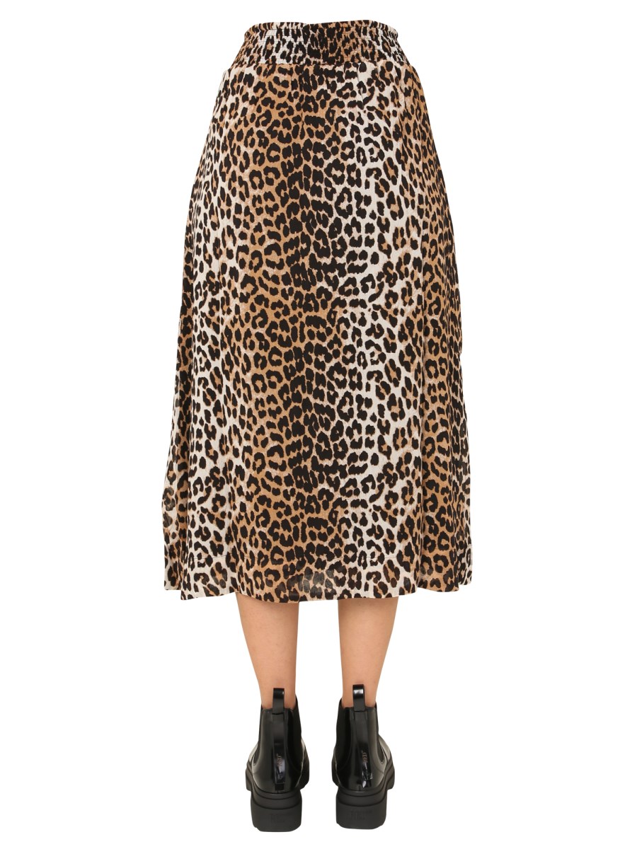 Jorge leopard midi skirt best sale