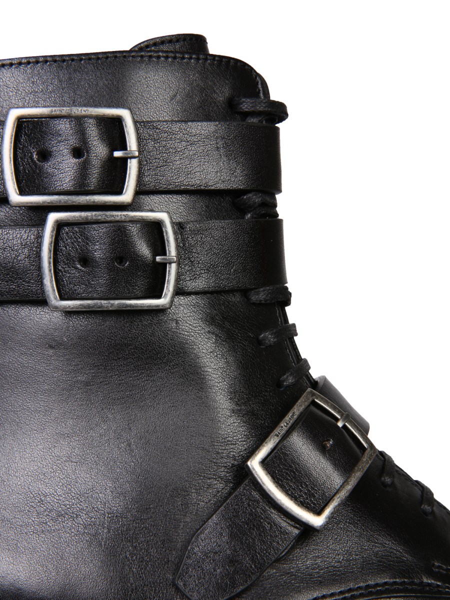 Saint laurent hot sale moto boots