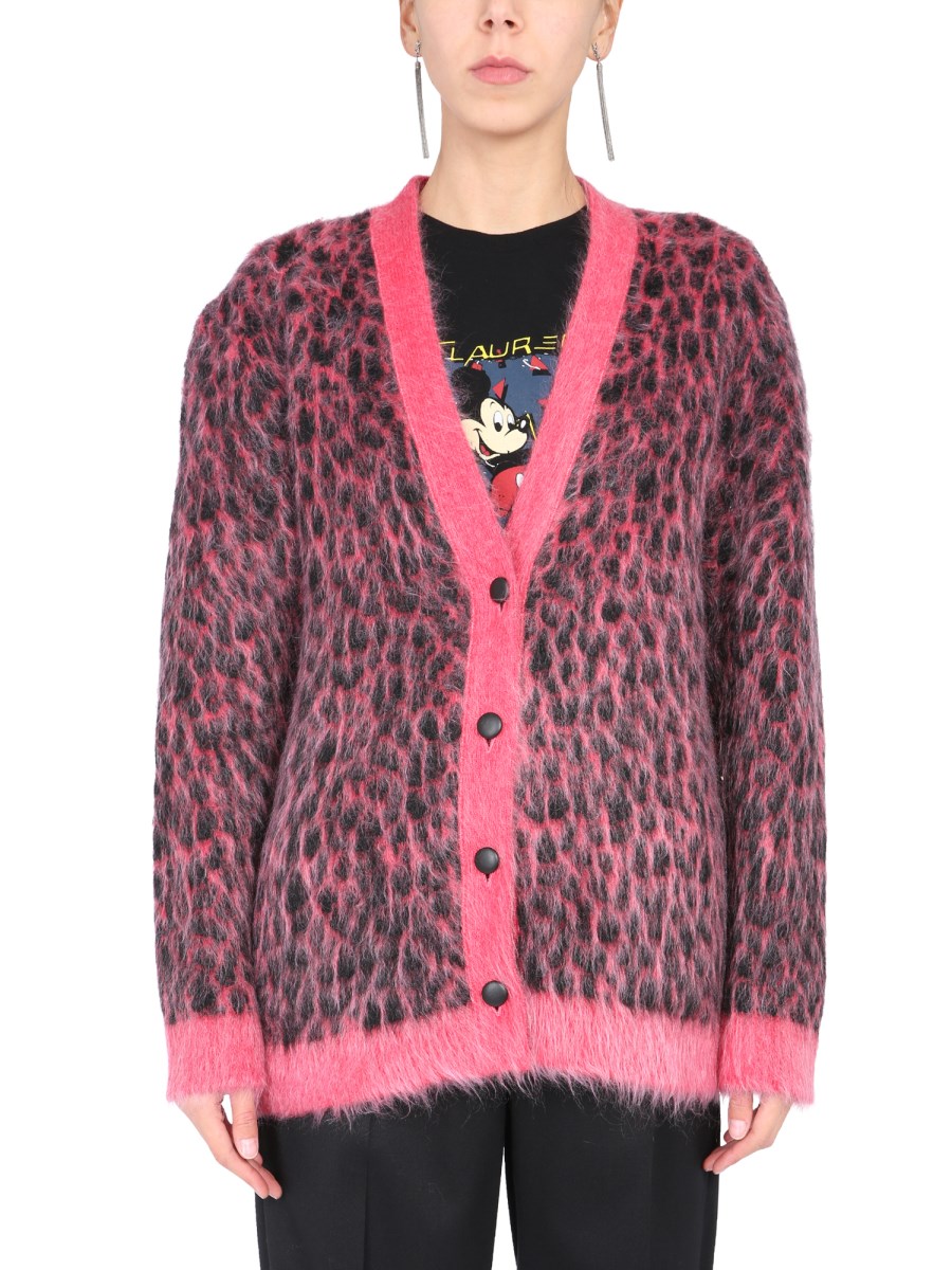 CARDIGAN JACQUARD LEOPARDATO