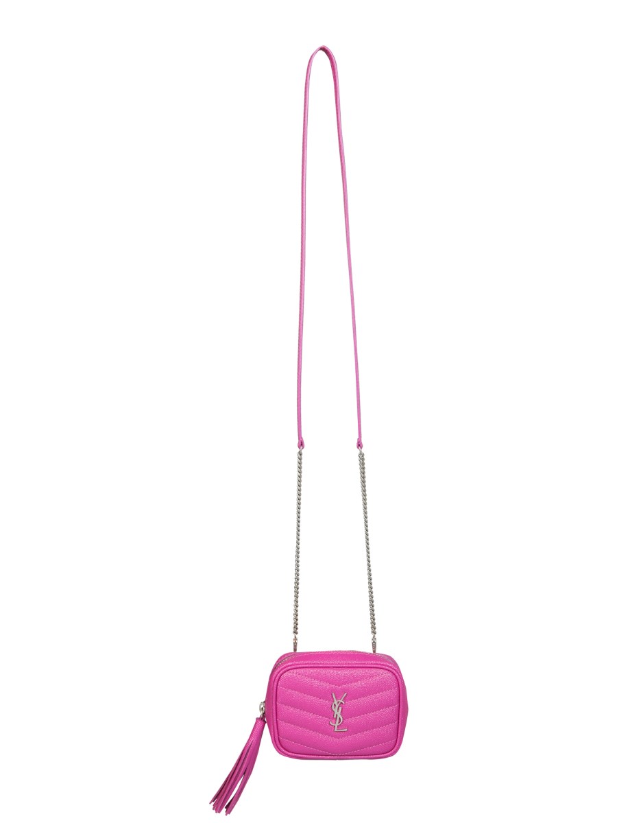 Saint Laurent Leather Baby Lou Belt Bag in Pink