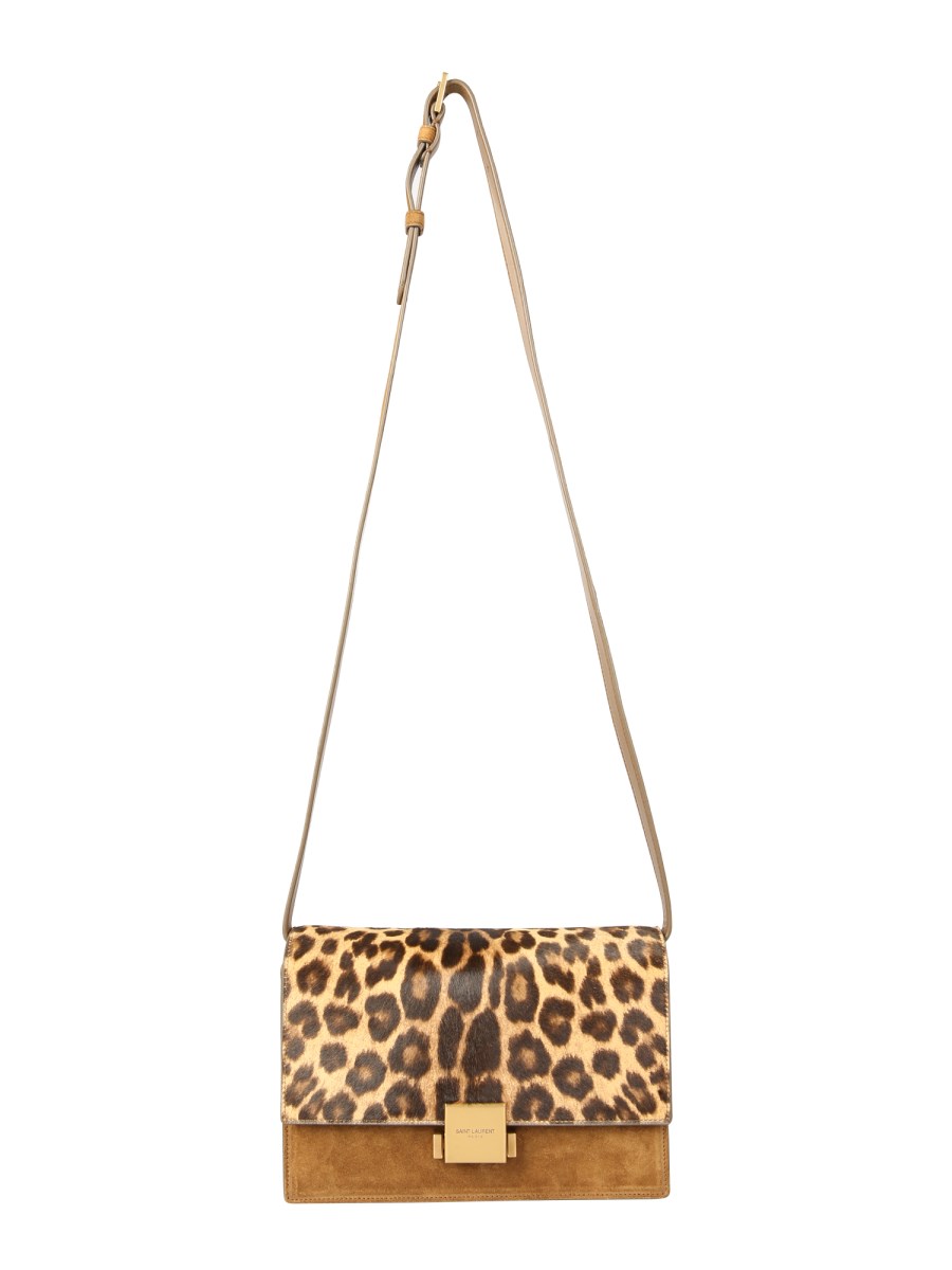 SAINT LAURENT BELLECHASSE LEATHER BAG WITH ANIMAL PRINT Eleonora Bonucci