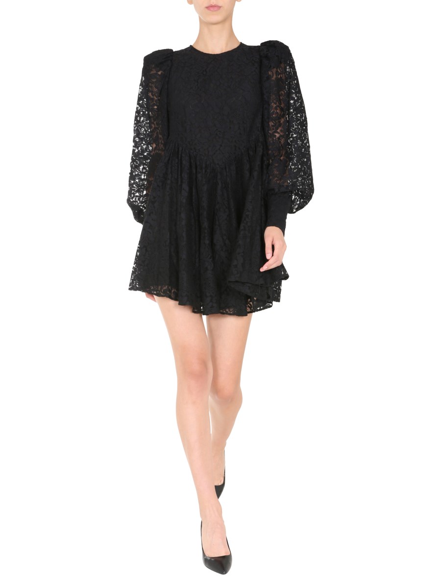 rotate lace mini dress Floral-appliqud lace mini dress - off-white