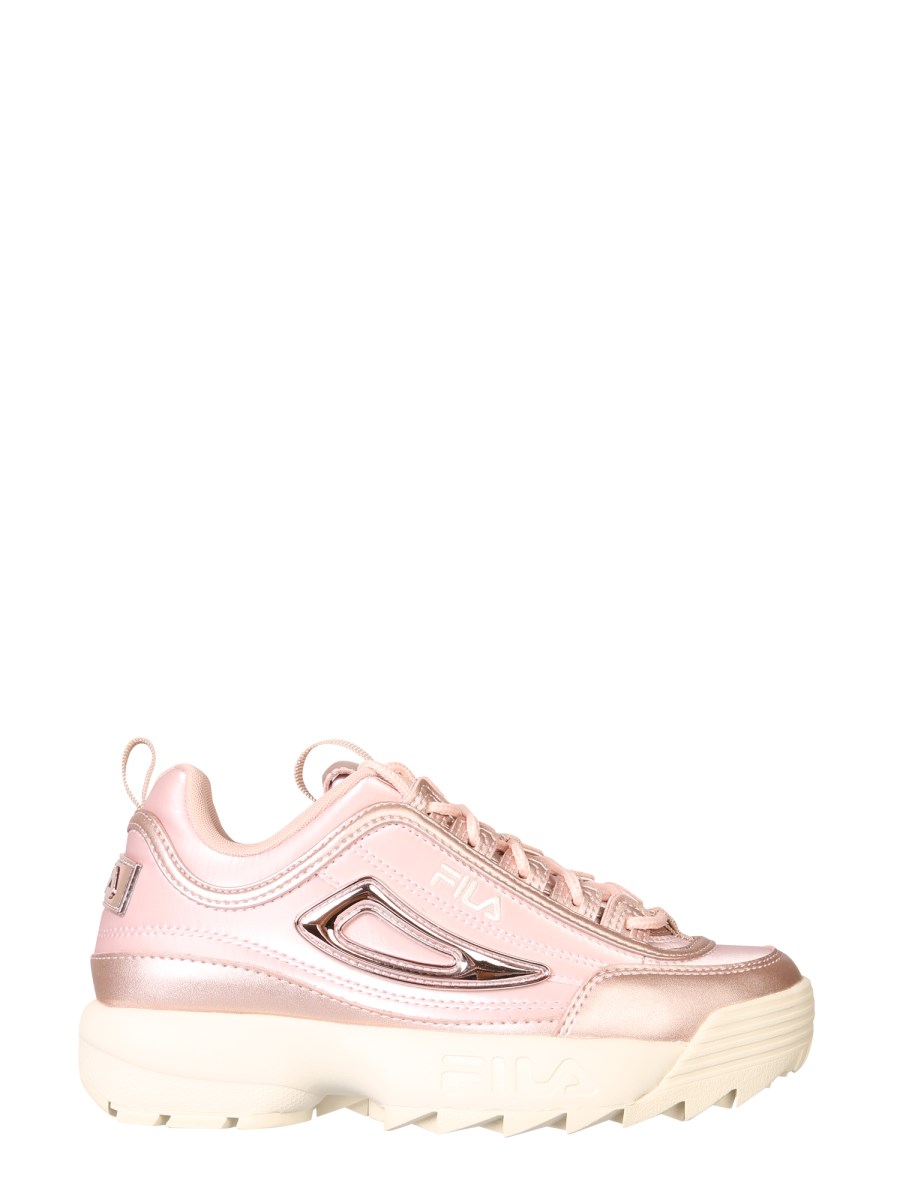 FILA DISRUPTOR N LOW METALLIC LEATHER SNEAKERS Eleonora Bonucci