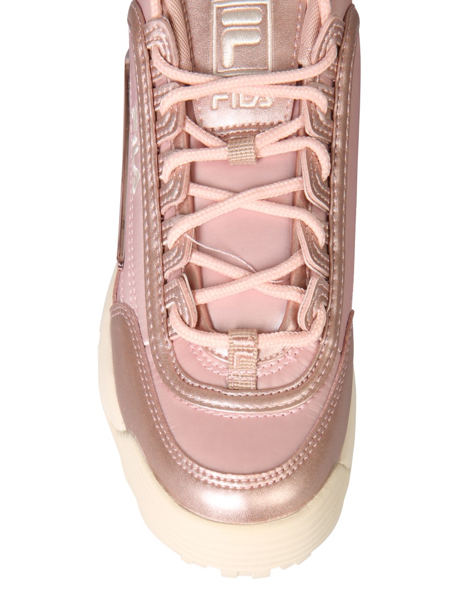 FILA DISRUPTOR N LOW METALLIC LEATHER SNEAKERS Eleonora Bonucci