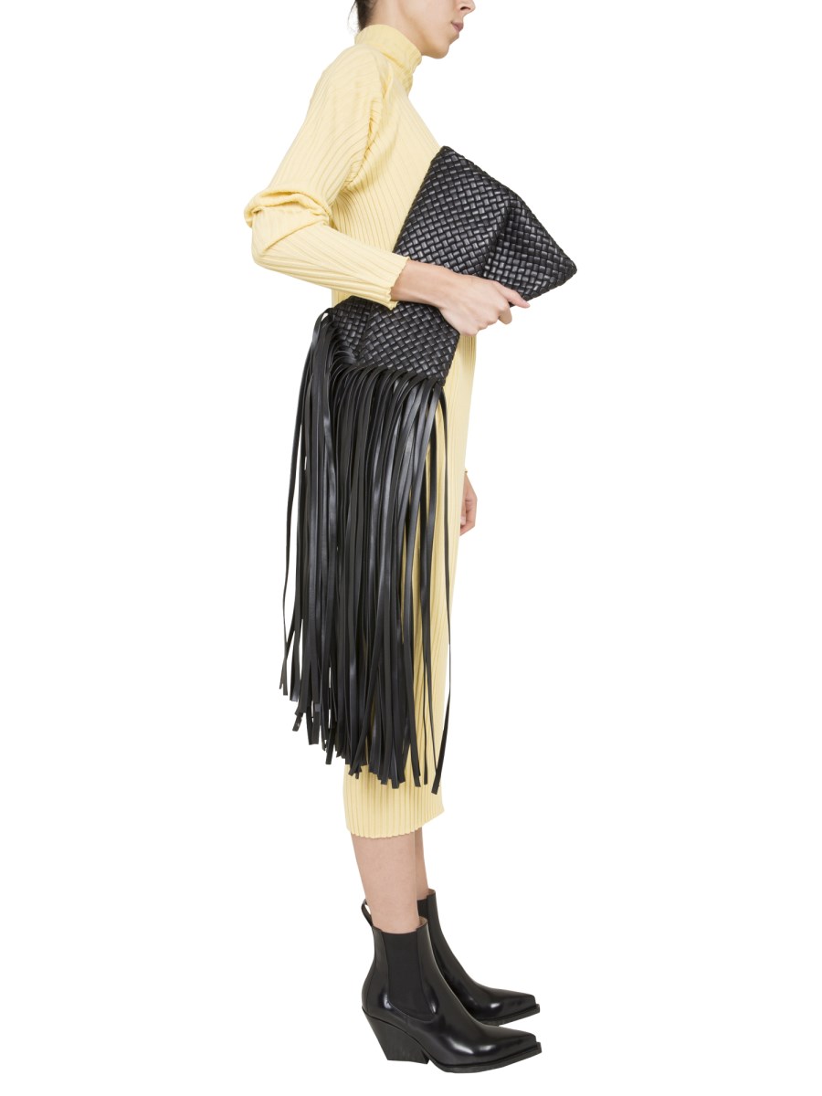 ポンチョ・ケープ BOTTEGA VENETA wool cape with nappa trims Bottega Veneta WOOL CAPE WITH NAPPA TRIMS | REVERSIBLE