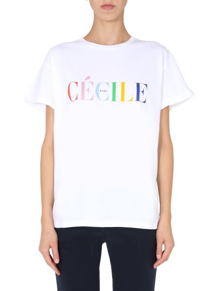 Etre Cecile Cecile Oversize Fit Ocn Multicolour Logo T Shirt Women Eleonora Bonucci