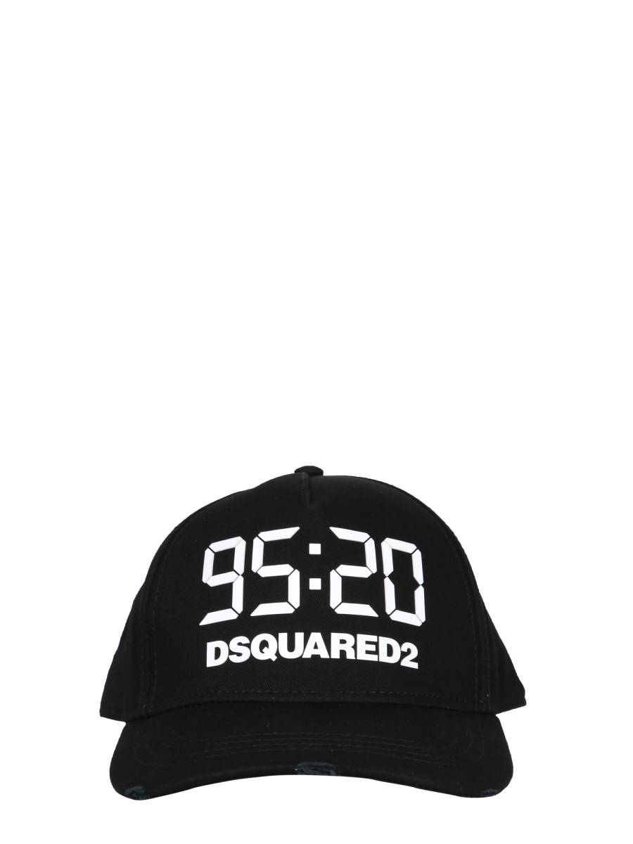 DSQUARED - GABARDINE BASEBALL HAT WITH 95:20 PRINT - Eleonora Bonucci