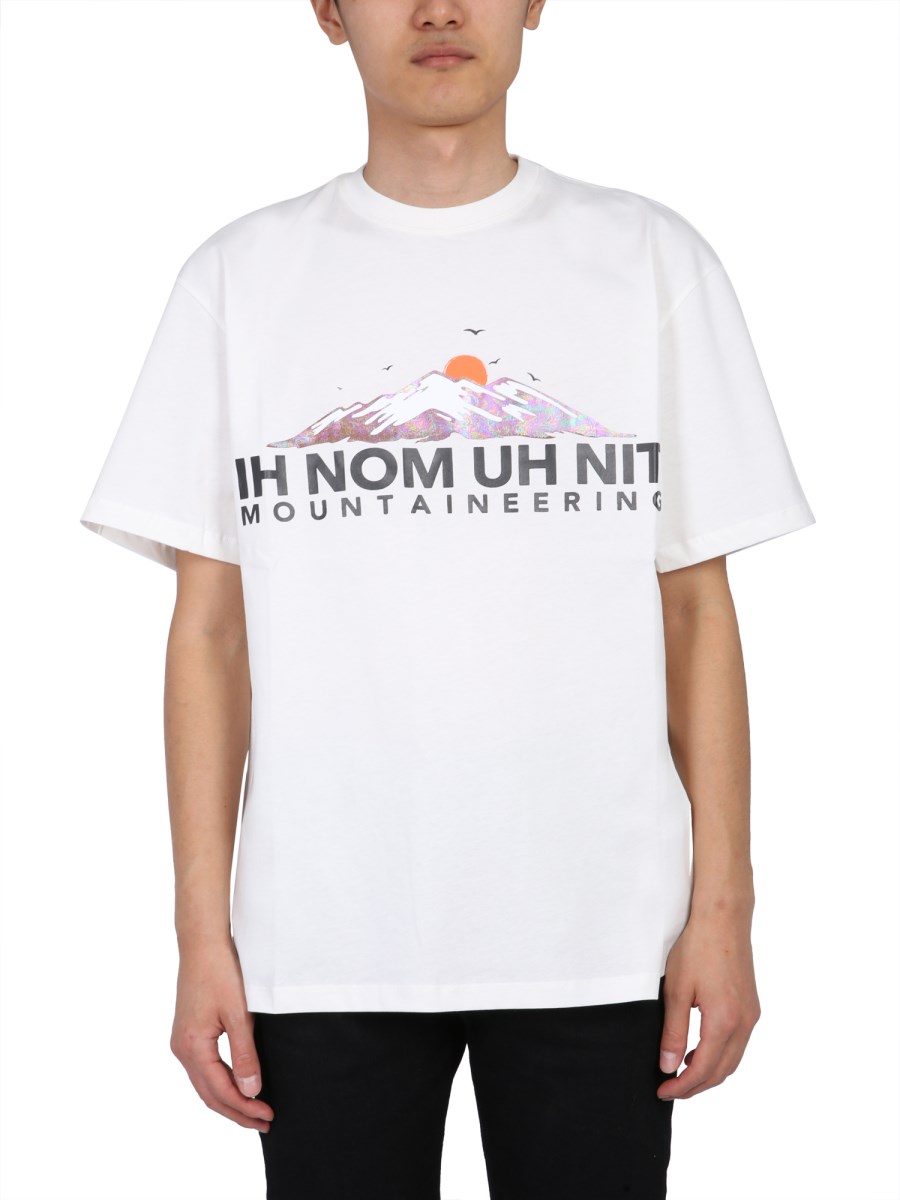 IH NOM UH NIT T-SHIRT GIROCOLLO IN COTONE CON LOGO