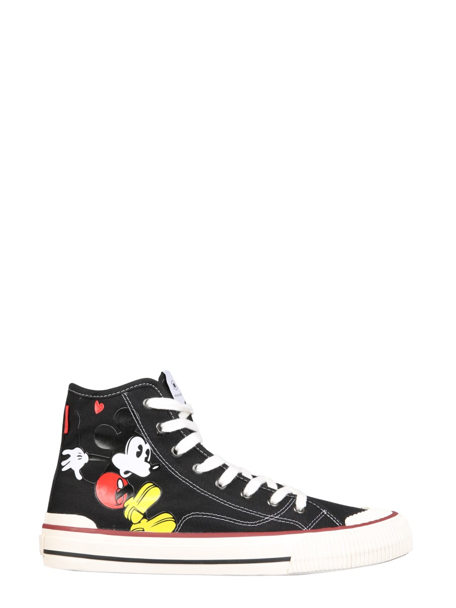 MOACONCEPT SNEAKER HIGH-TOP MASTER COLLECTOR CON STAMPA TOPOLINO IN CANVAS