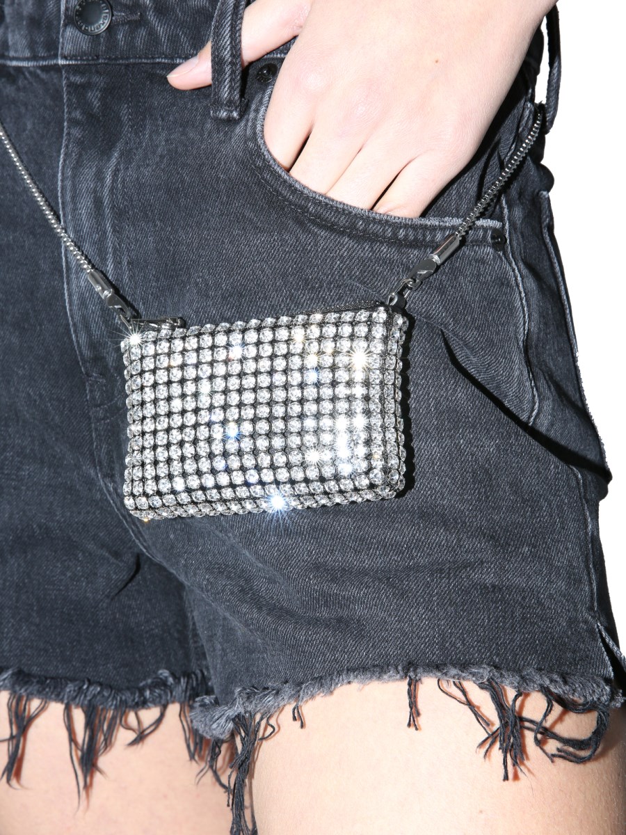 ALEXANDER WANG - NANO RYSTAL CRYSTALS BAG WITH CHAIN ALEXANDER WANG - NANO RYSTAL CRYSTALS BAG WITH CHAIN