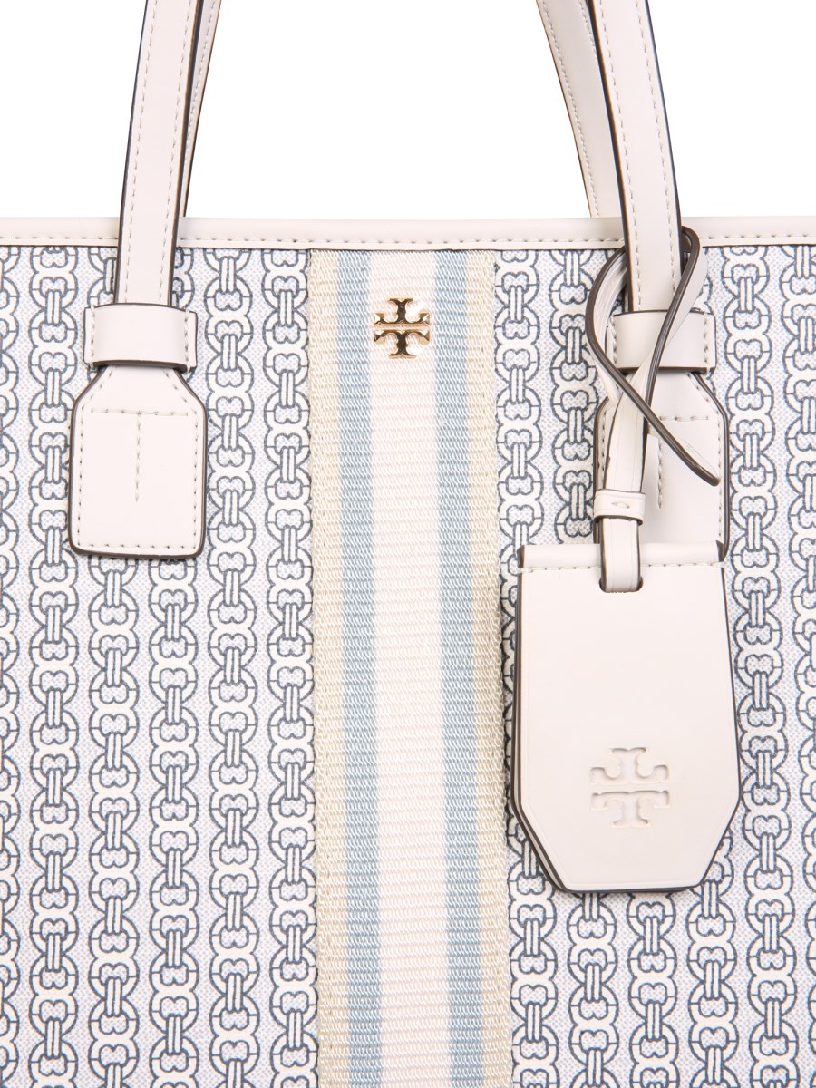 TORY BURCH - GEMINI LINK CANVAS TOTE BAG - Eleonora Bonucci