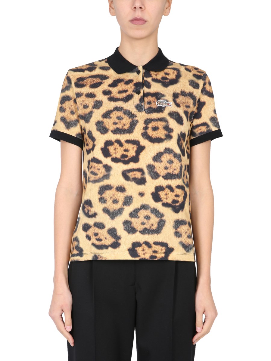 Lacoste shop leopard polo