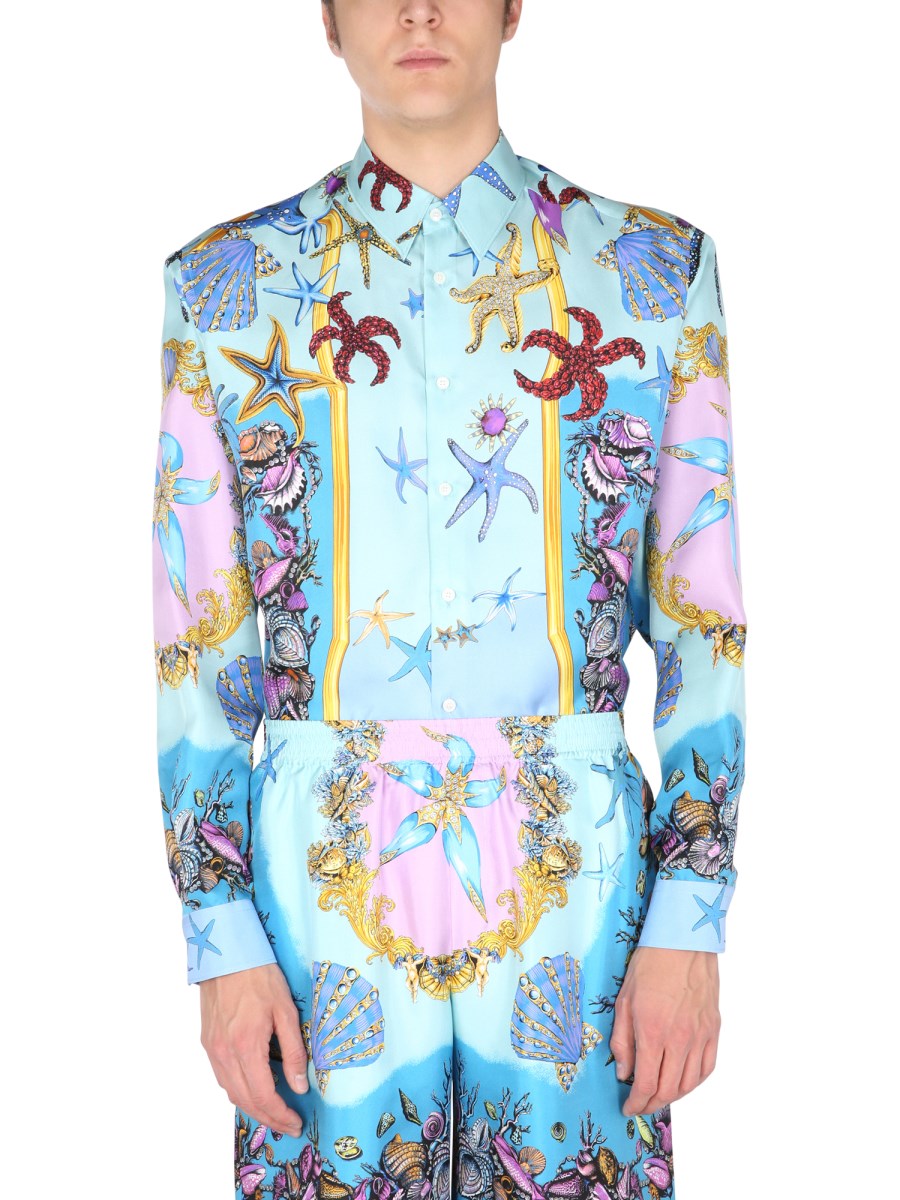 Versace camicia sale seta uomo