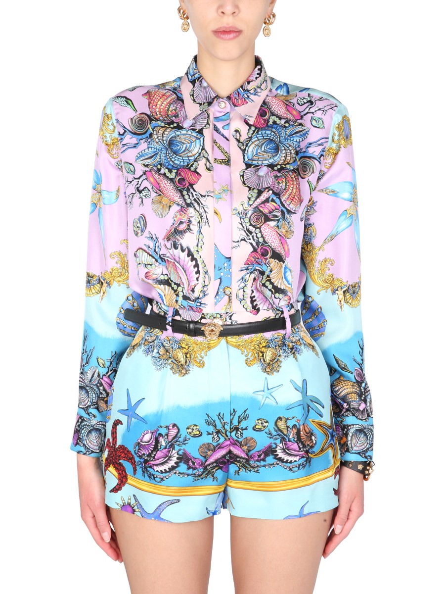 VERSACE - TRÉSOR DE LA MER PRINT SILK SHIRT - Eleonora Bonucci