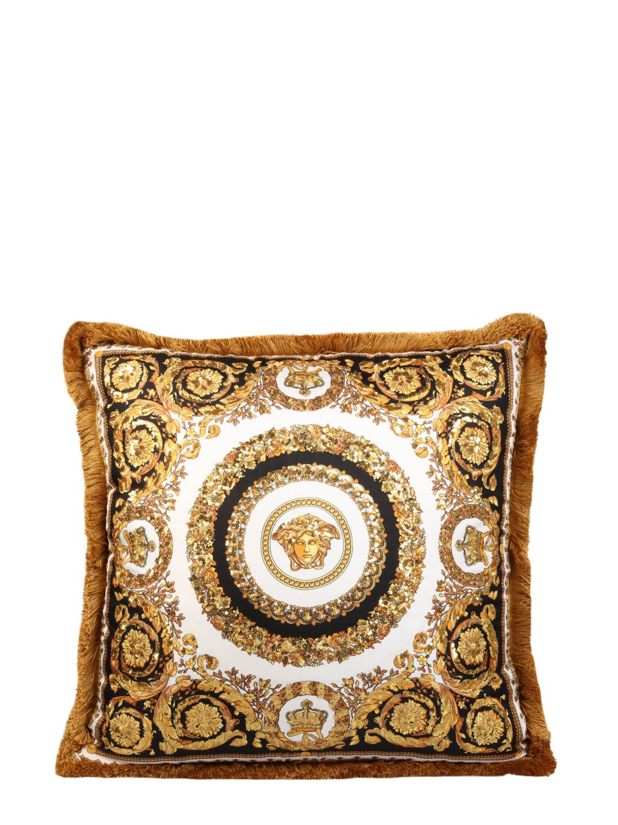 Crete De Fleur Silk Cushion in Multicoloured - Versace Home