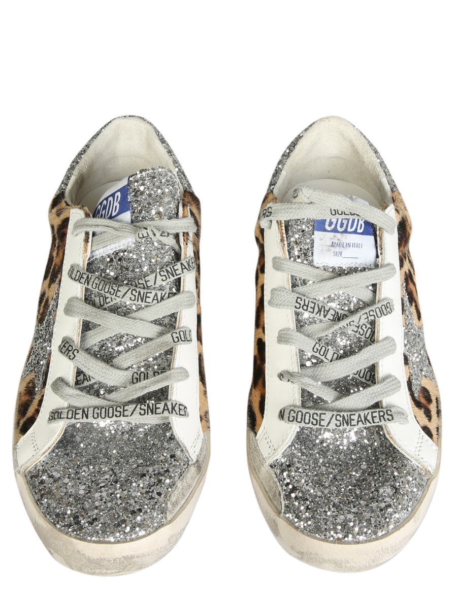 GOLDEN GOOSE SNEAKER SUPERSTAR CON STAMPA MACULATA E GLITTER Eleonora Bonucci