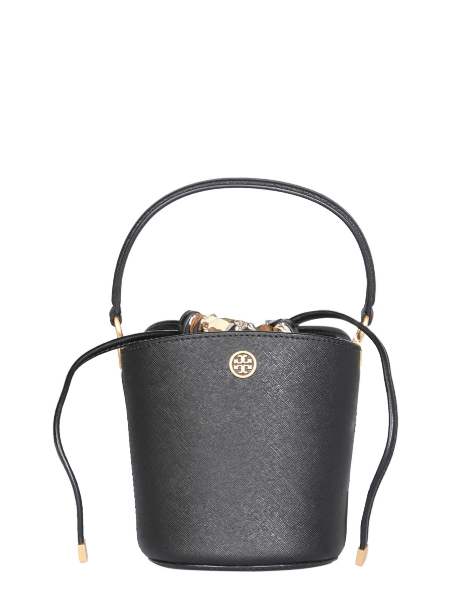 TORY BURCH - MINI ROBINSON BUCKET SAFFIANO LEATHER BAG - Eleonora Bonucci