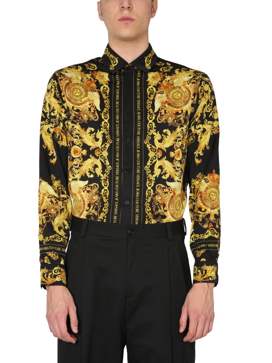 VERSACE JEANS COUTURE SHIRT WITH A MIX OF BAROQUE AND ROCOCO PRINTS Eleonora Bonucci