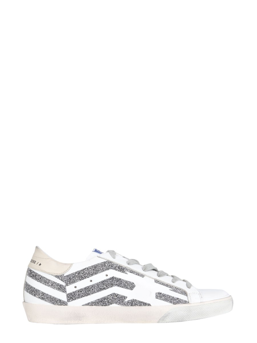 GOLDEN GOOSE - SWAROVSKI CRYSTAL SUPERSTAR FLAG SNEAKERS - Eleonora Bonucci