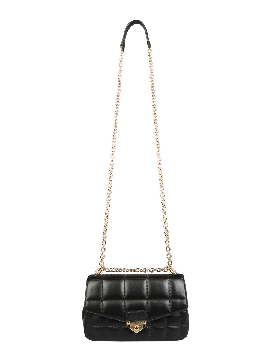 Soho quilted best sale leather bag charm