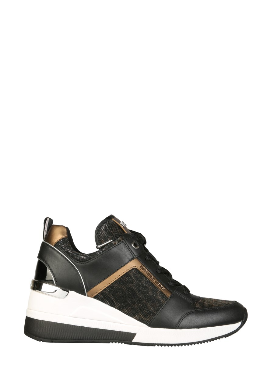 MICHAEL BY MICHAEL KORS - GEORGIE LEATHER LEOPARD SNEAKERS WITH MESH  INSERTS - Eleonora Bonucci