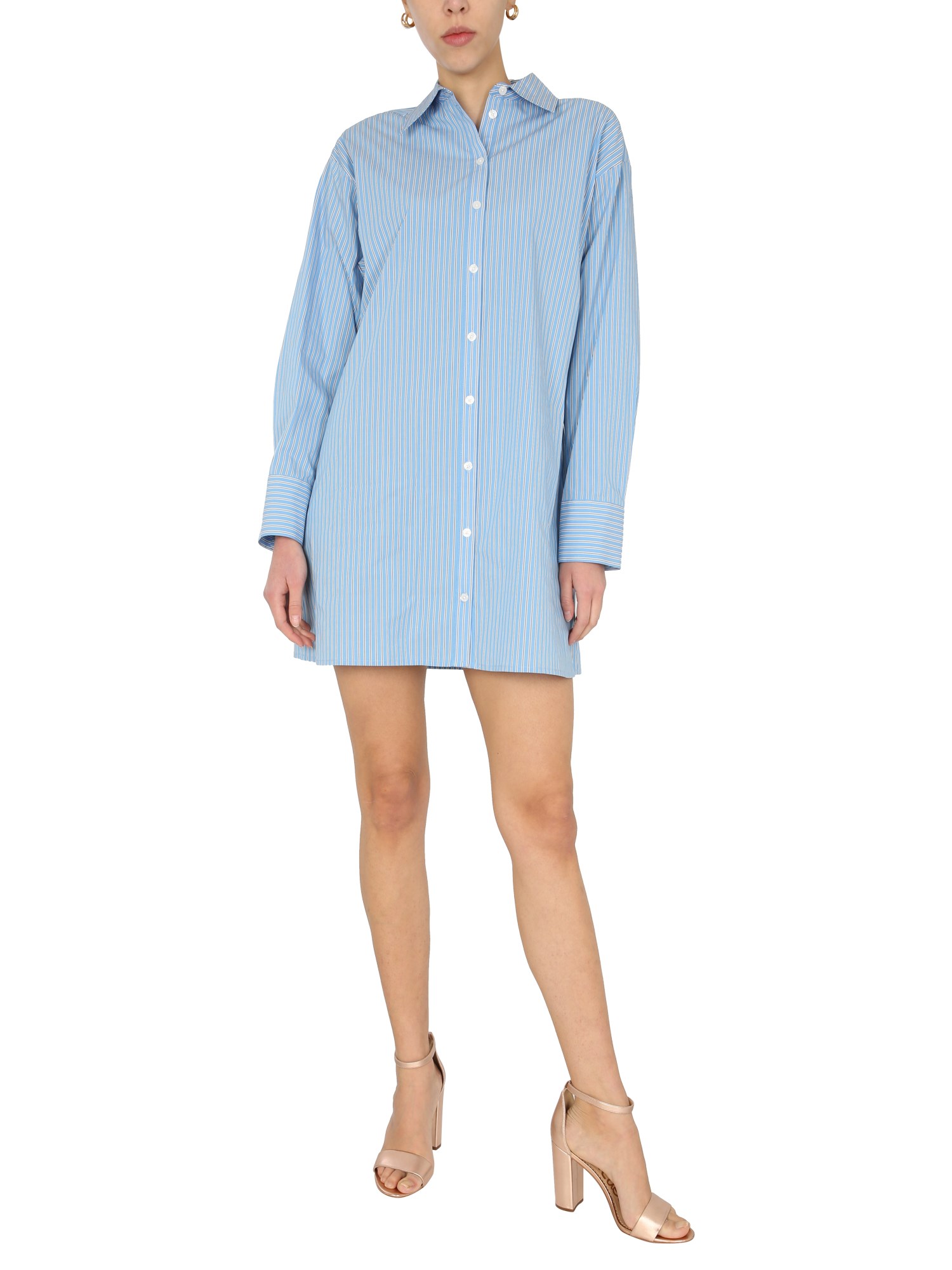 michael by michael kors chemisier dress with striped pattern