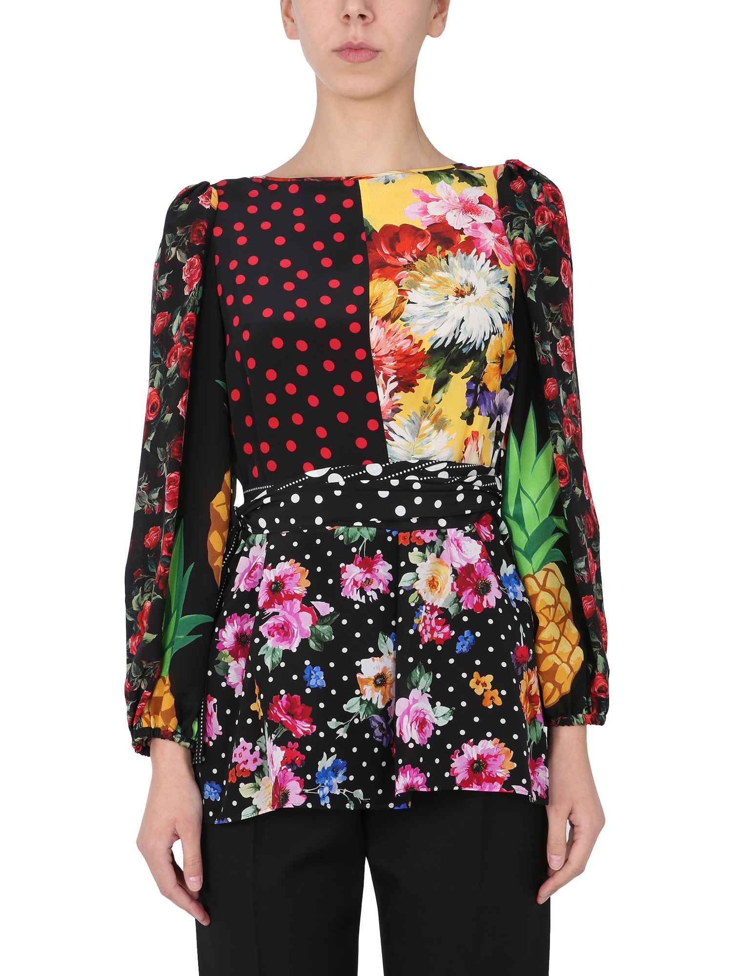 dolce & gabbana crepe de chine blouse