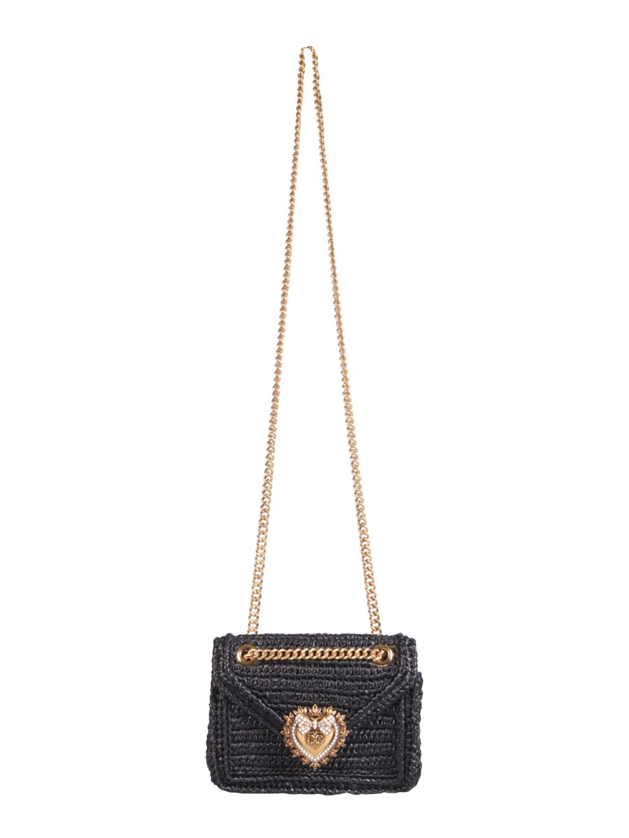 DOLCE & GABBANA - MEDIUM RAFFIA CROCHET DEVOTION BAG - Eleonora Bonucci