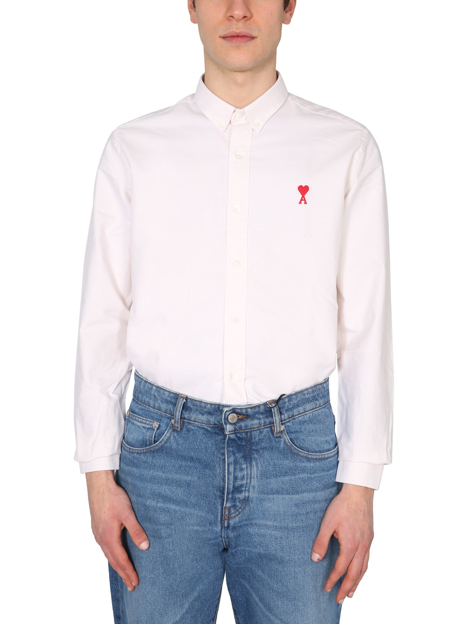 AMI ALEXANDRE MATTIUSSI BUTTON-DOWN SHIRT,196020