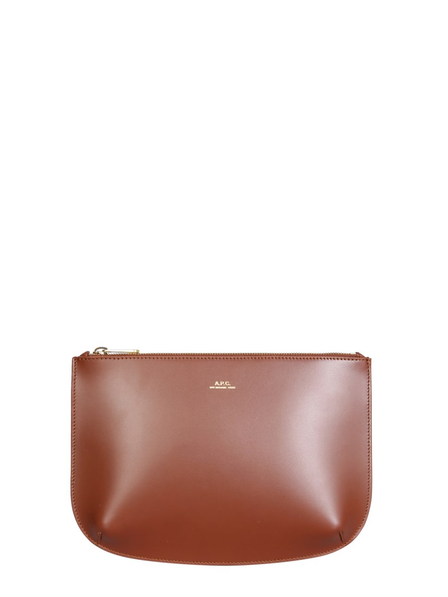 A.P.C. SARAH LEATHER CLUTCH Eleonora Bonucci