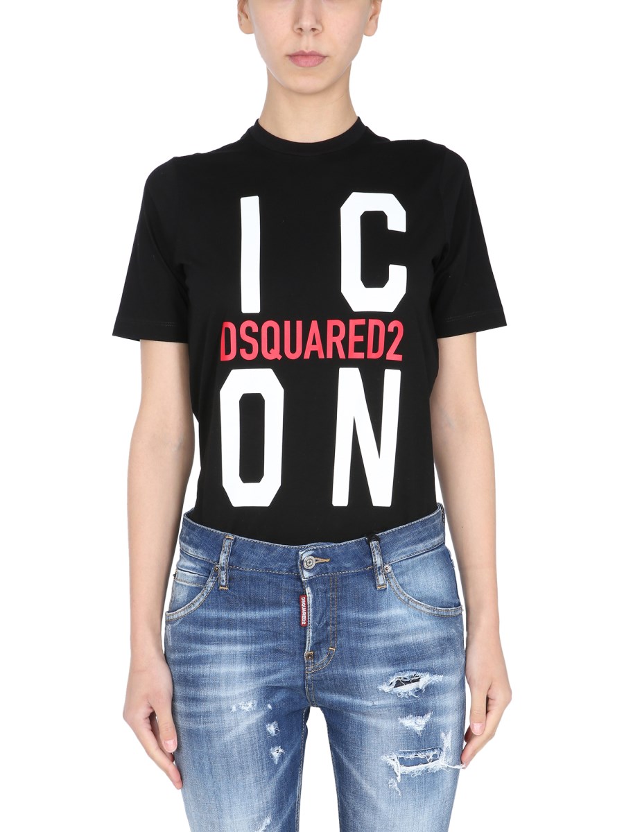 DSQUARED ICON COTTON T SHIRT Eleonora Bonucci