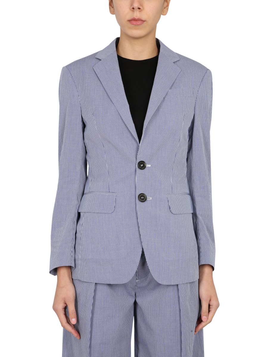 DSQUARED BLAZER OVERSIZE FIT IN POPELINE DI COTONE VICHY