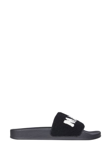 Marni Rubber Slide Sandals With Sponge Logo Women - Eleonora Bonucci