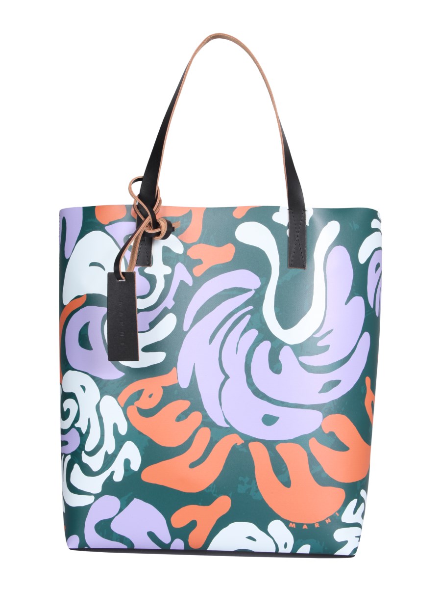 MARNI - TRIBECA PVC SHOPPING BAG WITH EUPHORIA PRINT - Eleonora