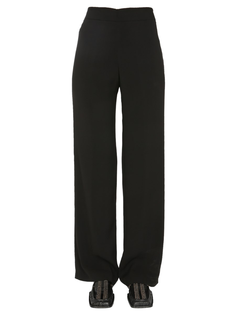 JIL SANDER PANTALONE PALAZZO STRETCH IN MISTO VISCOSA